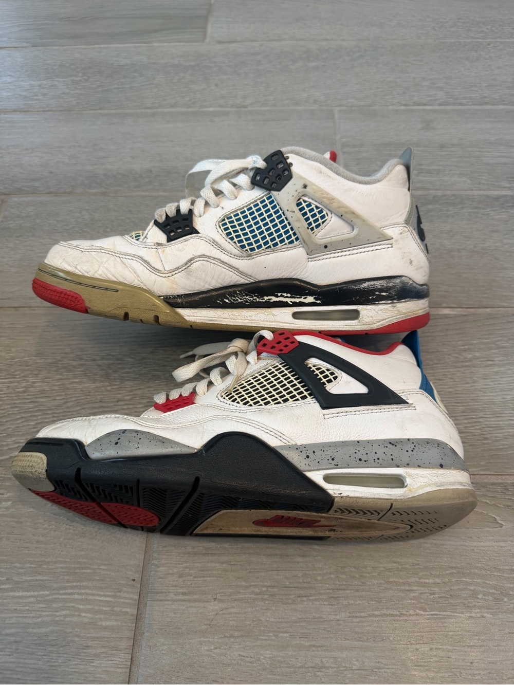 Nike Air Jordan 4 SE What The Multicolor Leather Basketball Sneakers Size 10.5